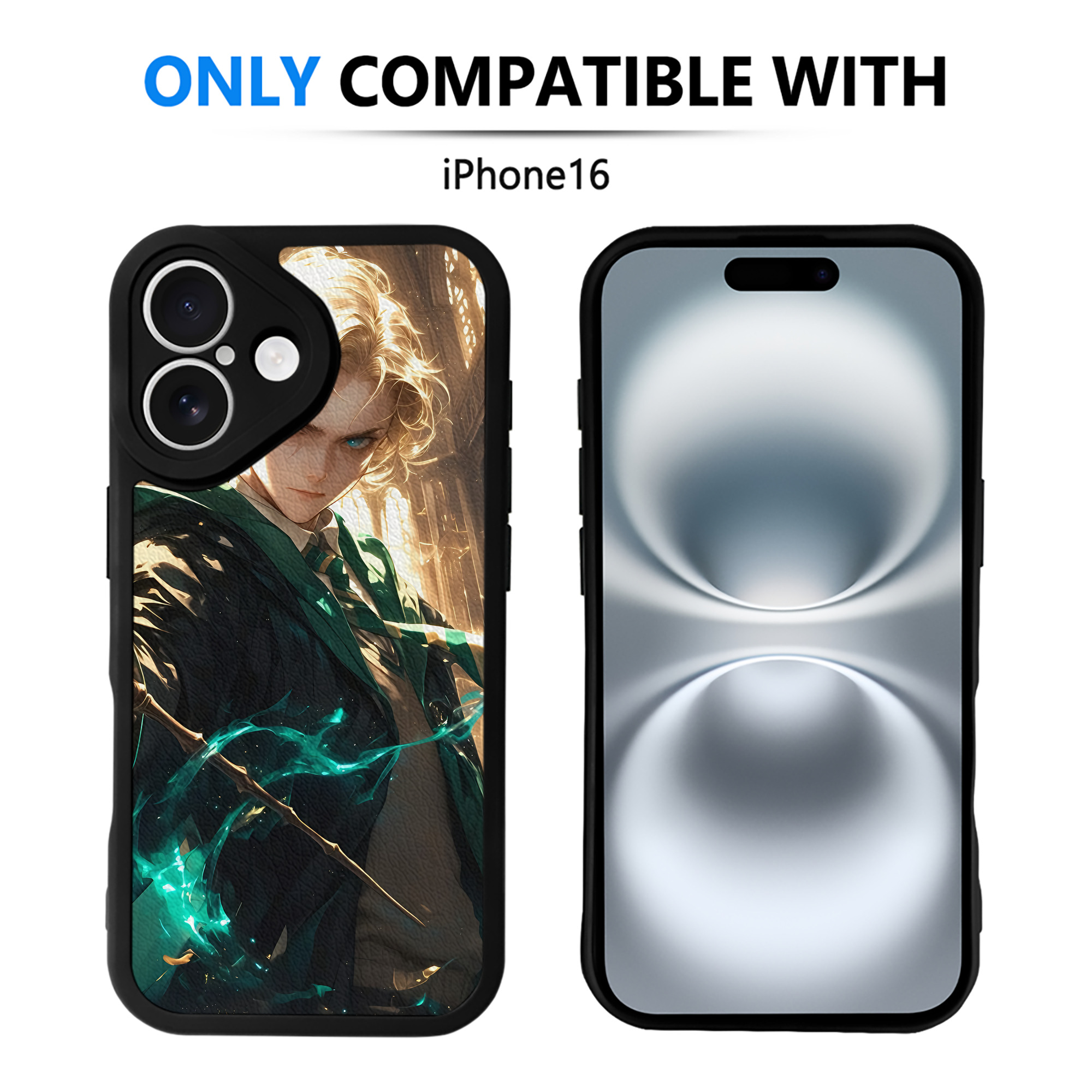 （画像用） Harry Potter ハリー・ポッターシリーズ 【iPhone 16シリーズ対応】シリコンスマホケース（レザー調） 材質：シリコン